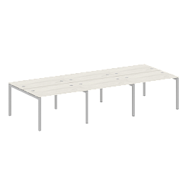 Metal System Quattro Р. ст. на 6 раб. места на П-образном м/к 50БП.СМ-6.2 Дуб наварра/Серый металл 3600*1475*750 - Фото предпросмотра