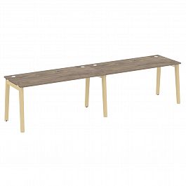 Рабочая станция "Onix wood" OW.RS-2.4.7 тиквуд темный/дуб светлый - Фото предпросмотра