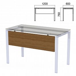 Царга к столам на металлокаркасе "Арго", шириной 1200 мм, орех - Фото предпросмотра