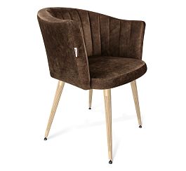 Стул Sheffilton SHT-ST42-1/S95-WH-1 кофейный ликер/прозрачный лак/черный муар - Фото предпросмотра