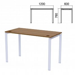 Столешница стола на металлокаркасе "Арго", 1200х600х760 мм, орех - Фото предпросмотра