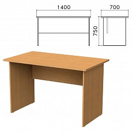 Стол письменный "Монолит", 1400х700х750 мм, цвет бук бавария, СМ2.1 - Фото предпросмотра
