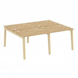 Рабочая станция "Onix wood" OW.D.RS-4.1.8 тиквуд светлый/дуб светлый - Фото предпросмотра