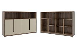 Шкаф средний с нишей Artwood 176,2x45x114,2 дуб капучино - Фото предпросмотра