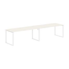 Стол 2-х местный EQWST 3580 Ясень Траун/Белый 3526х800х750 EDIS - Фото предпросмотра