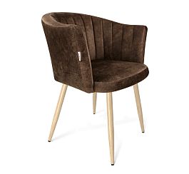 Стул Sheffilton SHT-ST42-1/S95-WH кофейный трюфель/прозрачный лак/черный муар - Фото предпросмотра