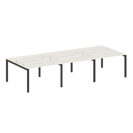 Metal System Quattro Р. ст. на 6 раб. места на П-образном м/к 50БП.СМ-6.2 Дуб наварра/Антрацит металл 3600*1475*750 - Фото предпросмотра