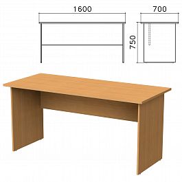 Стол письменный "Монолит", 1600х700х750 мм, цвет бук бавария, СМ3.1 - Фото предпросмотра