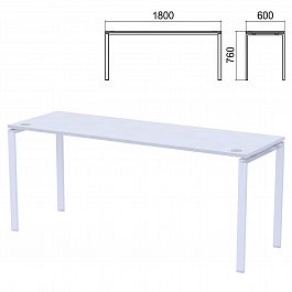 Столешница стола на металлокаркасе "Арго", 1800х600х760 мм, серый - Фото предпросмотра