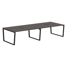 Стол 4-х местный EVWST 3513 Мокко/Черный 3526х1346х750 EDIS - Фото предпросмотра