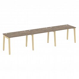 Рабочая станция "Onix wood" OW.RS-3.2.7 тиквуд темный/дуб светлый - Фото предпросмотра