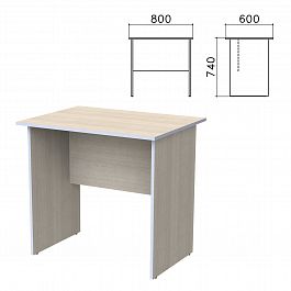 Стол письменный "Бюджет", 800х600х740 мм, дуб шамони светлый, 402659-430 - Фото предпросмотра