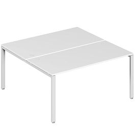 Бенч-система на 2 места Trend Metal 160x123x75 белый - Фото предпросмотра