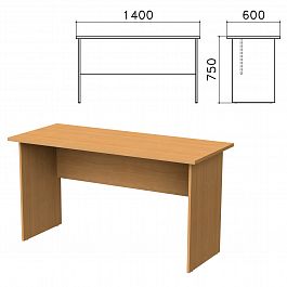 Стол письменный "Монолит", 1400х600х750 мм, цвет бук бавария, СМ22.1 - Фото предпросмотра