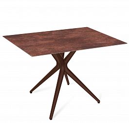Стол Sheffilton SHT-TU30/TT21-6 100/75 керамика коричневый/коричневая сепия - Фото предпросмотра