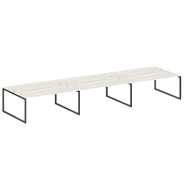 Metal System Quattro Р. ст. на 6 раб. места на О-образном м/к 40БО.СМ-6.5 Дуб наварра/Антрацит металл 5400*1475*750 - Фото предпросмотра