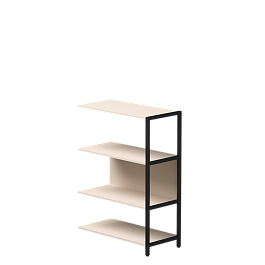 Полустеллаж металлический средний Everprof EVO 805х385x1120 Кашемир/Черный - Фото предпросмотра