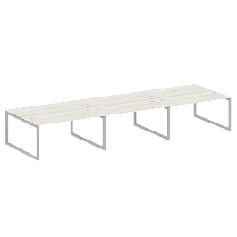Metal System Quattro Р. ст. на 6 раб. места на О-образном м/к 50БО.СМ-6.4 Дуб наварра/Серый металл 4800*1475*750 - Фото предпросмотра