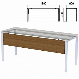 Царга к столам на металлокаркасе "Арго", шириной 1800 мм, орех - Фото предпросмотра