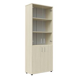 Шкаф для бумаг со стеклом Trend 77,6x36x199,4 дуб феррара - Фото предпросмотра