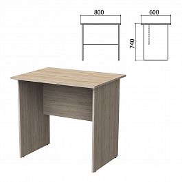 Стол письменный "Бюджет", 800х600х740 мм, дуб сонома, 402659-091 - Фото предпросмотра