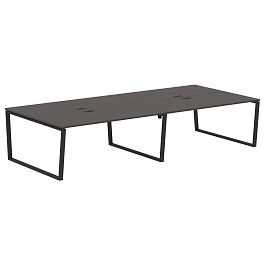 Стол 4-х местный EVWST 3516 Мокко/Черный 3526х1606х750 EDIS - Фото предпросмотра