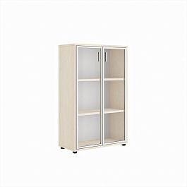 Шкаф средний со стеклом Trend 77,6x36x122,8 дуб феррара - Фото предпросмотра