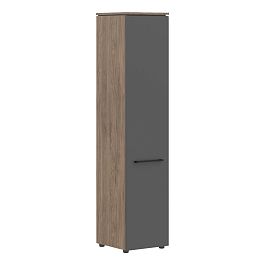 Шкаф колонка с глухой дверью MHC 42.1 Антрацит/Кария Пальмира 429х423х1956 MORRIS TREND - Фото предпросмотра