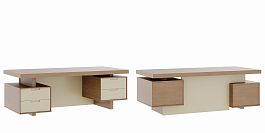 Стол письменный с тумбами малыми Concept 220x100x76 дуб капучино - Фото предпросмотра