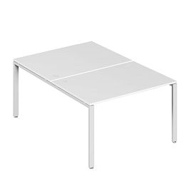 Бенч-система на 2 места Trend Metal 120x147x75 белый - Фото предпросмотра