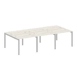Metal System Quattro Р. ст. на 6 раб. места на П-образном м/к 50БП.СМ-6.1 Дуб наварра/Серый металл 3000*1475*750 - Фото предпросмотра