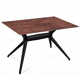 Стол Sheffilton SHT-TU30-2/TT21-6 100/75 керамика черный/коричневая сепия - Фото предпросмотра