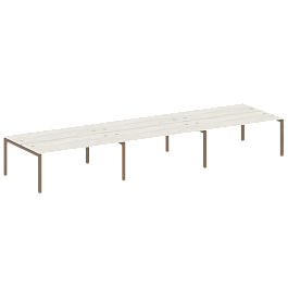 Metal System Quattro Р. ст. на 6 раб. места на П-образном м/к 50БП.СМ-6.5 Дуб наварра/Мокко металл 5400*1475*750 - Фото предпросмотра