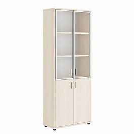 Шкаф для бумаг со стеклом Trend 77,6x36x199,4 дуб феррара - Фото предпросмотра