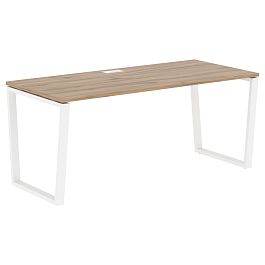 Стол прямой EVST 1780 Дуб Денвер светлый/Белый 1760х800х750 EDIS - Фото предпросмотра