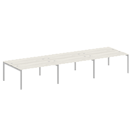 Metal System Quattro Р. ст. на 6 раб. места на П-образном м/к 50БП.СМ-6.4 Дуб наварра/Серый металл 4800*1475*750 - Фото предпросмотра