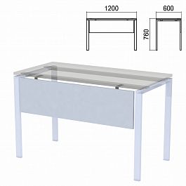 Царга к столам на металлокаркасе "Арго", шириной 1200 мм, серый - Фото предпросмотра