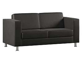 Диван Everprof Felix двухместный XL Экокожа Черный - Фото предпросмотра
