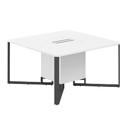 Стол переговорный Spider 1400х1400х750 белый/антрацит - Фото предпросмотра