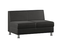 Модуль Everprof Monro двухместный Экокожа Черный - Фото предпросмотра