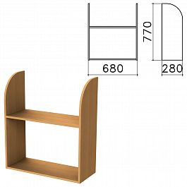 Полка навесная настенная "Монолит", 680х280х770 мм, цвет бук бавария, ПМ40.1 - Фото предпросмотра