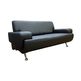 (kle5-d2nz0104-bl) Диван офисный Клерк 5 двойной Размер: 173 х 87 см, черный Ecotex 3001 (nz0104) - Фото предпросмотра