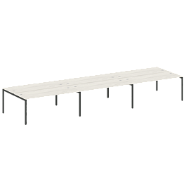 Metal System Quattro Р. ст. на 6 раб. места на П-образном м/к 40БП.СМ-6.5 Дуб наварра/Антрацит металл 5400*1475*750 - Фото предпросмотра