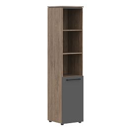 Шкаф колонка с глухой малой дверью MHC 42.5 Антрацит/Кария Пальмира 429х423х1956 MORRIS TREND - Фото предпросмотра