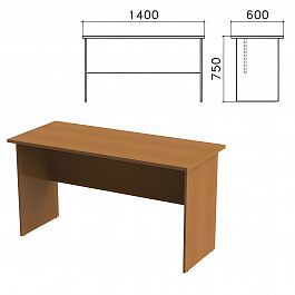 Стол письменный "Монолит", 1400х600х750 мм, цвет орех гварнери, СМ22.3 - Фото предпросмотра