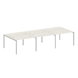 Metal System Quattro Р. ст. на 6 раб. места на П-образном м/к 40БП.СМ-6.2 Дуб наварра/Серый металл 3600*1475*750 - Фото предпросмотра