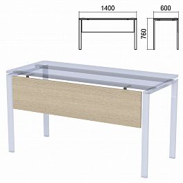 Царга к столам на металлокаркасе "Арго", шириной 1400 мм, ясень шимо - Фото предпросмотра
