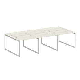 Metal System Quattro Р. ст. на 6 раб. места на О-образном м/к 40БО.СМ-6.1 Дуб наварра/Серый металл 3000*1475*750 - Фото предпросмотра