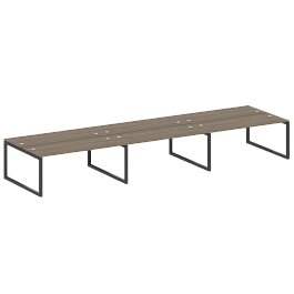 Metal System Quattro Р. ст. на 6 раб. места на О-образном м/к 50БО.СМ-6.5 Вяз/Антрацит металл 5400*1475*750 - Фото предпросмотра