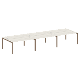Metal System Quattro Р. ст. на 6 раб. места на П-образном м/к 50БП.СМ-6.4 Дуб наварра/Мокко металл 4800*1475*750 - Фото предпросмотра